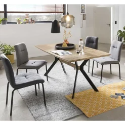 Wohnen Esstischgruppe mit 4 Polsterstühlen - Yucata (fünfteilig)