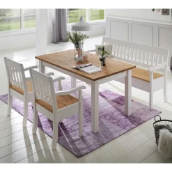 Esstischgruppe Molzau in Weiß (vierteilig)^Wohnen Online