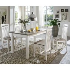 Esstischgruppe Ovidos im Landhausstil (fünfteilig)^Wohnen Discount