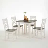Wohnen Esstischgruppe Yoan in Weiß Grau Landhaus (fünfteilig)