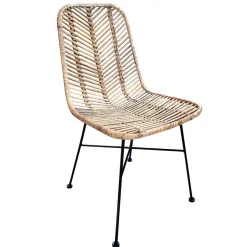 Wohnen Esstischstuhl aus Rattan Geflecht - Krapina (2er Set)