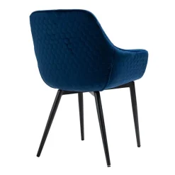 Wohnen Esszimmer Armlehnenstuhl in Blau Samt - Rulyna