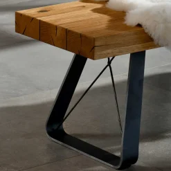 Wohnen Esszimmer Bank aus Eiche & Metall - Ventida