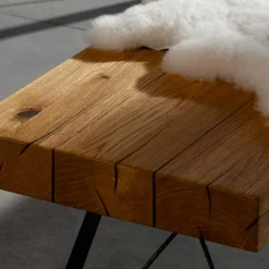 Wohnen Esszimmer Bank aus Eiche & Metall - Ventida