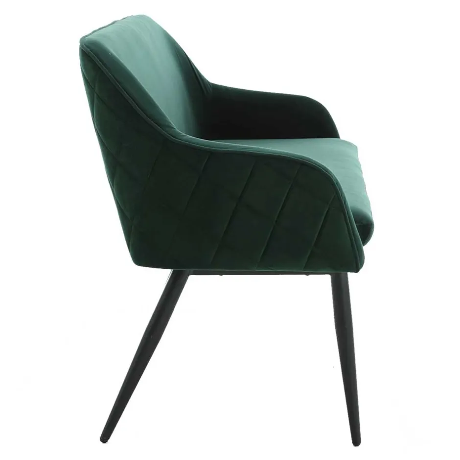 Wohnen Esszimmer Bank in Dunkelgrün Samt - Laruis