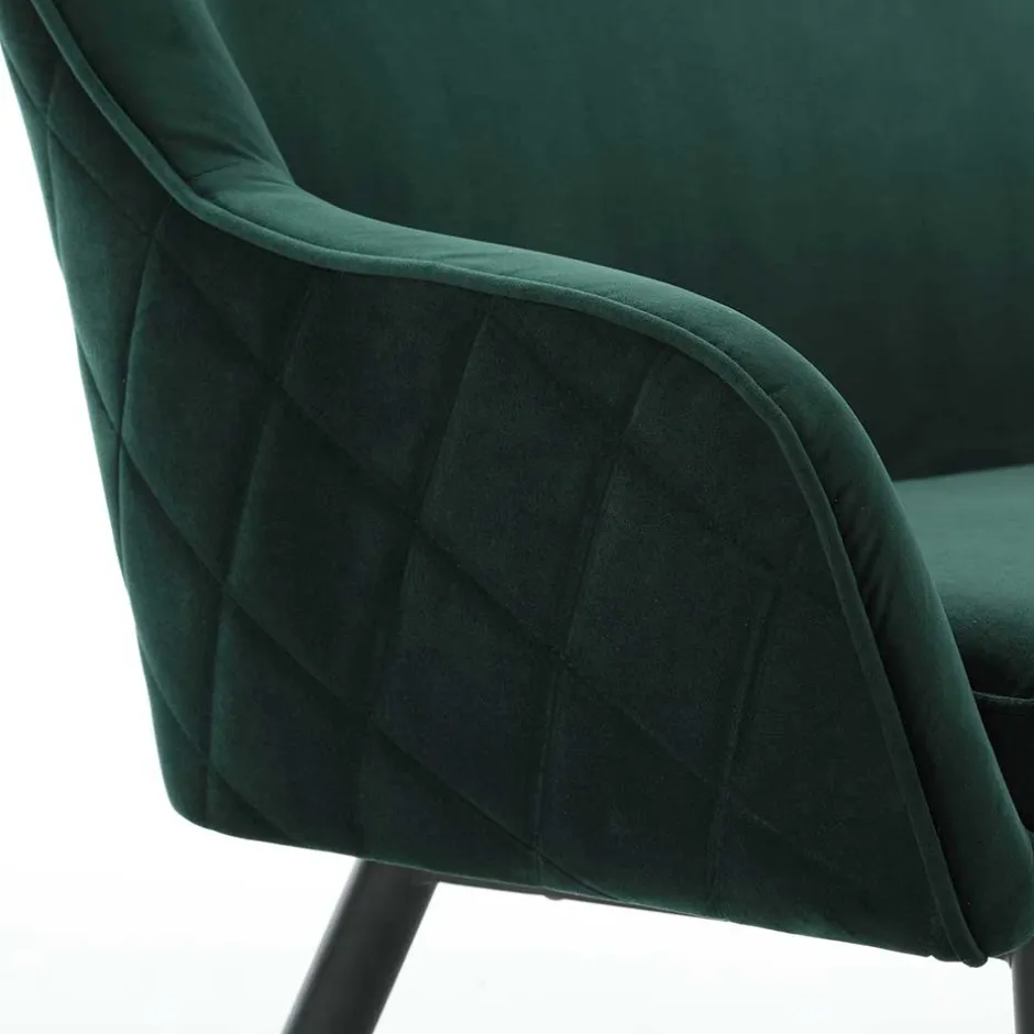 Wohnen Esszimmer Bank in Dunkelgrün Samt - Laruis