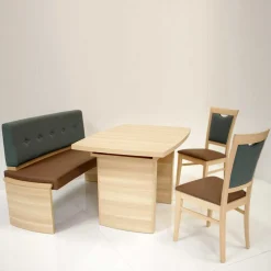 Wohnen Esszimmer Bankgruppe Vanillin in Esche Dekor (vierteilig)