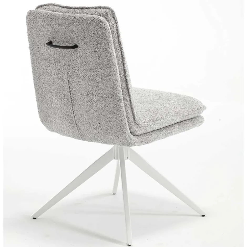 Wohnen Esszimmer Drehstühle in Grau Boucle - Topra (2er Set)