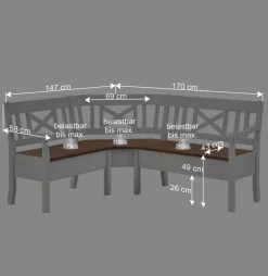 Wohnen Esszimmer Eckbank Barlad mit Stauraum