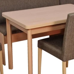 Esszimmer Eckbank Gruppe in Braun - Virenzio (vierteilig)^Wohnen Sale