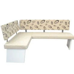 Wohnen Esszimmer Eckbank in Beigegrau und Weiß - Montuna