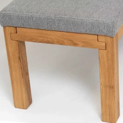 Esszimmer Eichenholz Bank mit Polster Grau - Zyreano^Wohnen Best