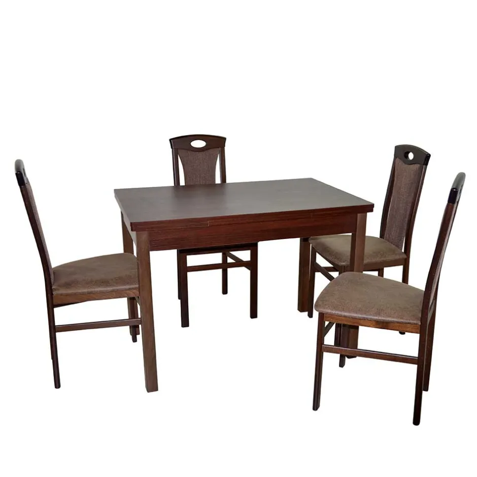 Wohnen Esszimmer Einrichtung Essgruppe - Graphit (fünfteilig)