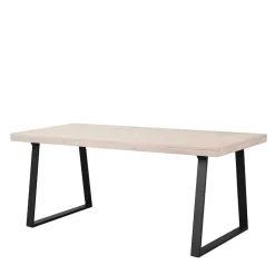 Wohnen Esszimmer Esstisch aus White Wash Eiche - Ledicatos