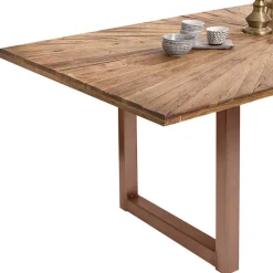 Esszimmer Esstisch mit Altholz-Platte aus Teak - Coras^Wohnen Discount