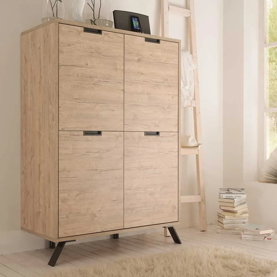 Wohnen Esszimmer Highboard Rodonda im Retro Style