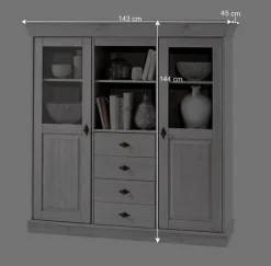 Wohnen Esszimmer Highboard Sibiuta im Landhausstil