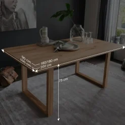 Wohnen Esszimmer Holztisch aus geölter Wildeiche - Loitons