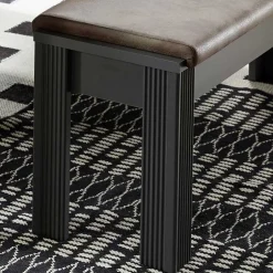 Wohnen Esszimmer Landhaus Bank in Dunkelgrau - Thumbs