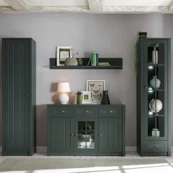 Esszimmer Möbel Set in Dunkelgrün - Niestov (vierteilig)^Wohnen Sale