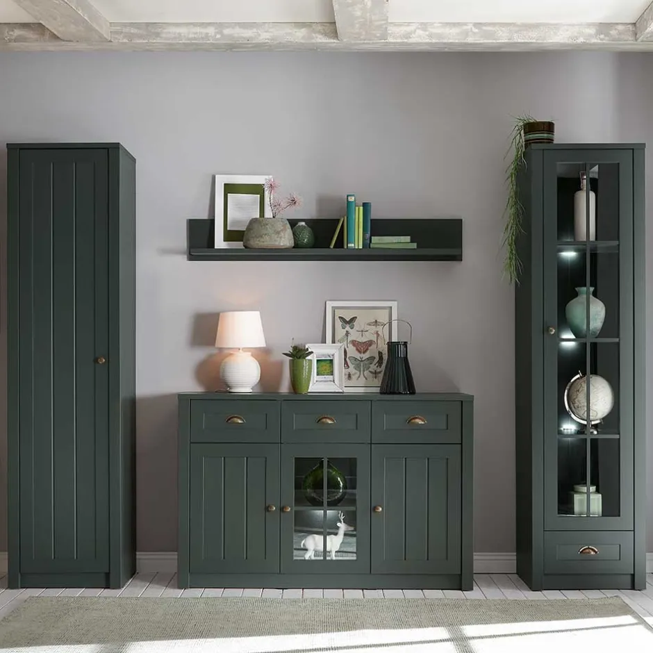 Esszimmer Möbel Set in Dunkelgrün - Niestov (vierteilig)^Wohnen Sale