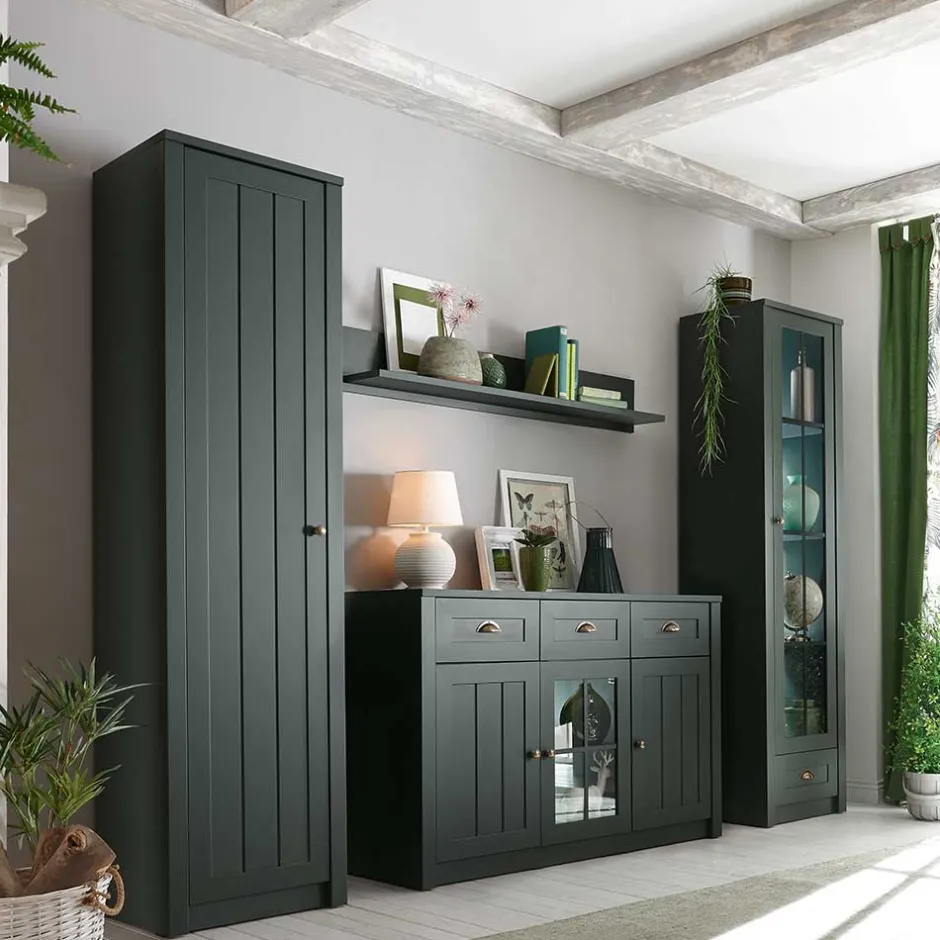 Esszimmer Möbel Set in Dunkelgrün - Niestov (vierteilig)^Wohnen Sale