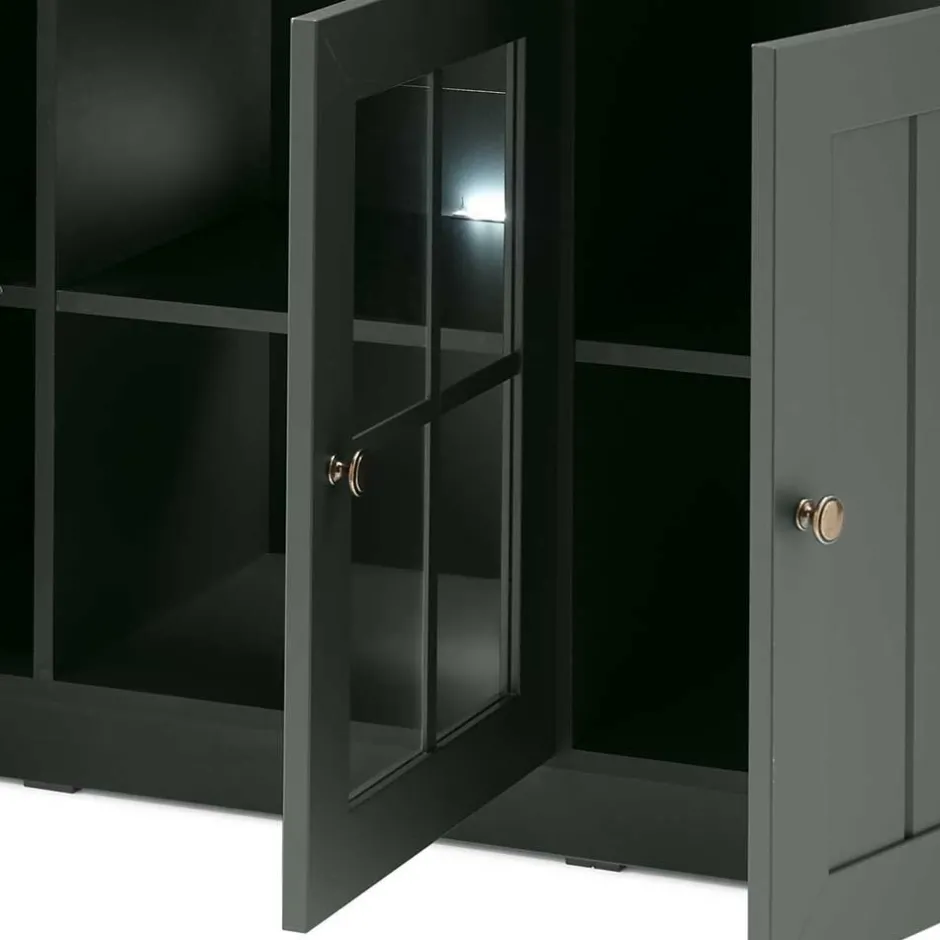 Esszimmer Möbel Set in Dunkelgrün - Niestov (vierteilig)^Wohnen Sale