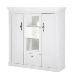 Esszimmer Möbel Set in weißer Holzoptik Pinie - Liancos (vierteilig)^Wohnen Outlet