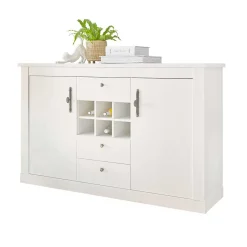 Esszimmer Möbel Set in weißer Holzoptik Pinie - Liancos (vierteilig)^Wohnen Outlet