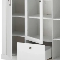 Esszimmer Möbel Set in weißer Holzoptik Pinie - Liancos (vierteilig)^Wohnen Outlet