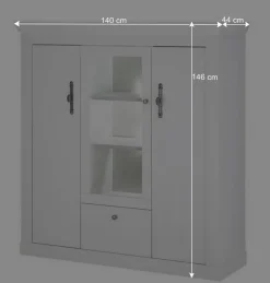 Esszimmer Möbel Set in weißer Holzoptik Pinie - Liancos (vierteilig)^Wohnen Outlet