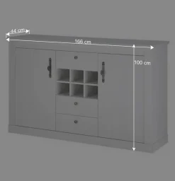 Esszimmer Möbel Set in weißer Holzoptik Pinie - Liancos (vierteilig)^Wohnen Outlet