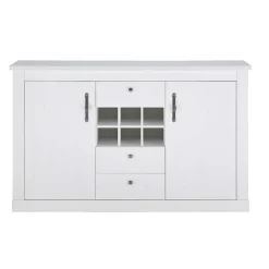 Esszimmer Möbel Set in weißer Holzoptik Pinie - Liancos (vierteilig)^Wohnen Outlet