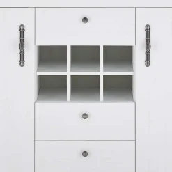 Esszimmer Möbel Set in weißer Holzoptik Pinie - Liancos (vierteilig)^Wohnen Outlet