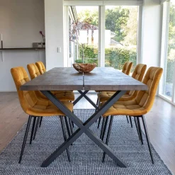 Wohnen Esszimmer Möbel Set mit Tisch - Anjal (siebenteilig)