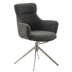 Wohnen Esszimmer Sesselstuhl in Anthrazit - Prising (2er Set)