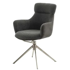 Wohnen Esszimmer Sesselstuhl in Anthrazit - Prising (2er Set)