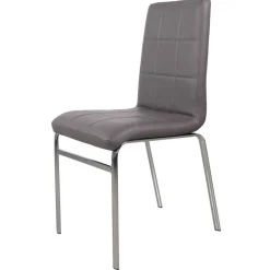 Esszimmer Sitzgruppe in Grau & Weiß Sisela mit Kunstleder Stühlen (fünfteilig)^Wohnen New