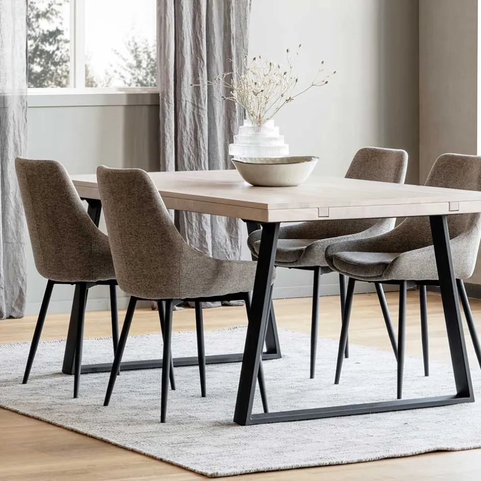 Wohnen Esszimmer Sitzgruppe inklusive vier Stühle - Fuxiata (fünfteilig)