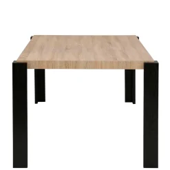 Wohnen Esszimmer Tisch in Holzoptik Eiche & Schwarz - Cigano