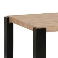 Wohnen Esszimmer Tisch in Holzoptik Eiche & Schwarz - Cigano