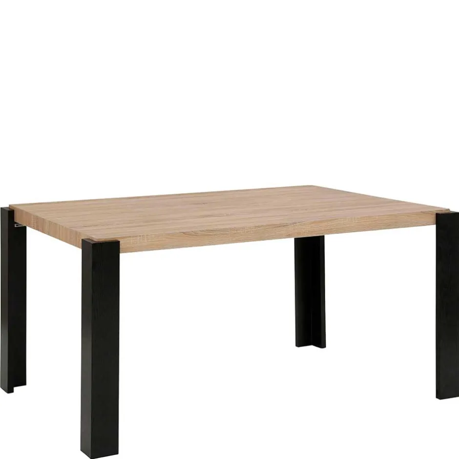 Wohnen Esszimmer Tisch in Holzoptik Eiche & Schwarz - Cigano