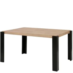 Wohnen Esszimmer Tisch in Holzoptik Eiche & Schwarz - Cigano