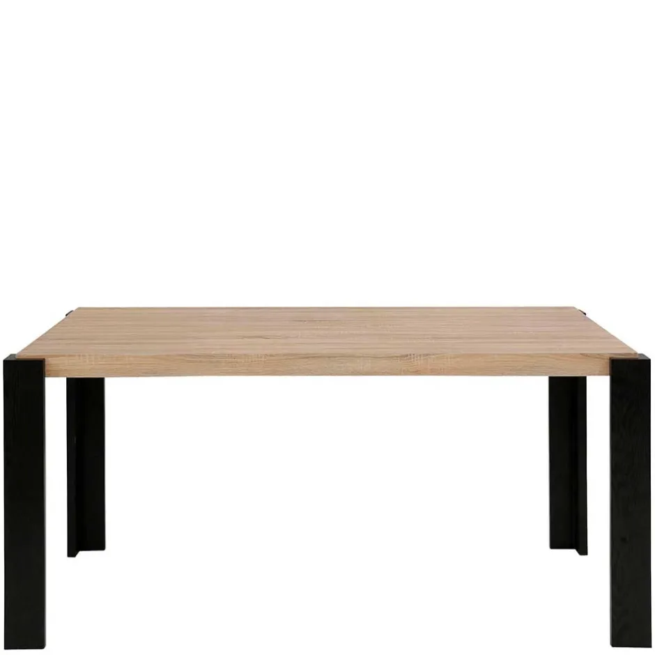 Wohnen Esszimmer Tisch in Holzoptik Eiche & Schwarz - Cigano