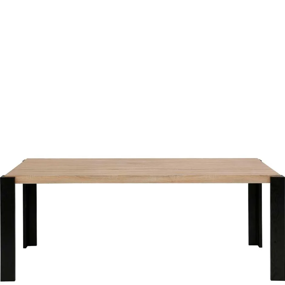 Wohnen Esszimmer Tisch in Holzoptik Eiche & Schwarz - Cigano