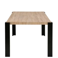 Wohnen Esszimmer Tisch in Holzoptik Eiche & Schwarz - Cigano