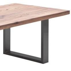 Wohnen Esszimmer Tisch mit dunkler Eichenplatte - Buleta