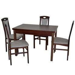 Wohnen Esszimmer Tisch mit Stühlen Set - Renato (fünfteilig)