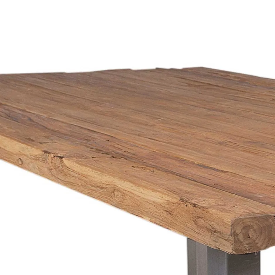 Wohnen Esszimmer Tisch mit Teak Altholz Platte - Malaya