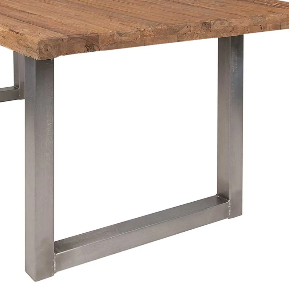 Wohnen Esszimmer Tisch mit Teak Altholz Platte - Malaya